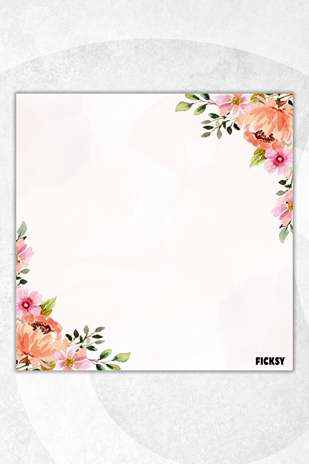 Flower Memo Pad - 9*9 cm Size - 50 Sheets - Notepad - Memopad - Note Paper - to Do List - Notebook - 1