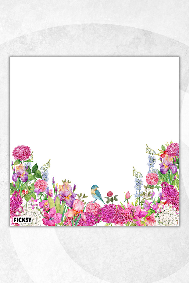 Flower Memo Pad - 9*9 cm Size - 50 Sheets - Notepad - Memopad - Note Paper - to Do List - Notebook - 1