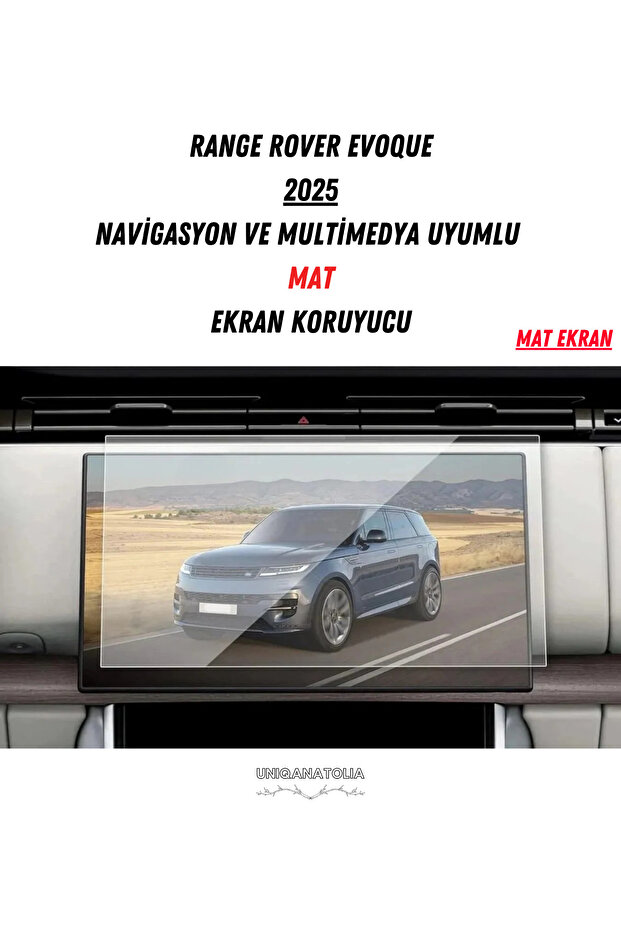Range Rover 2025 Evoque Navigation and Multimedia Compatible Matte Screen Protector - 1