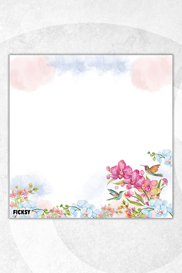 Flower Memo Pad - 9*9 cm Size - 50 Sheets - Notepad - Memopad - Note Paper - to Do List - Notebook - 1
