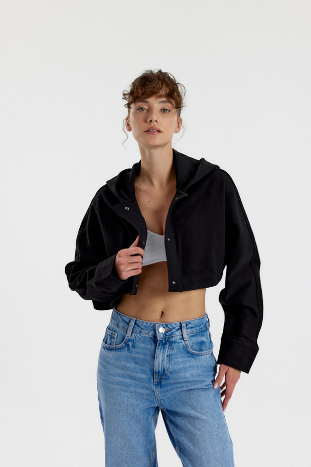 Essentials Crop Ceket - 4