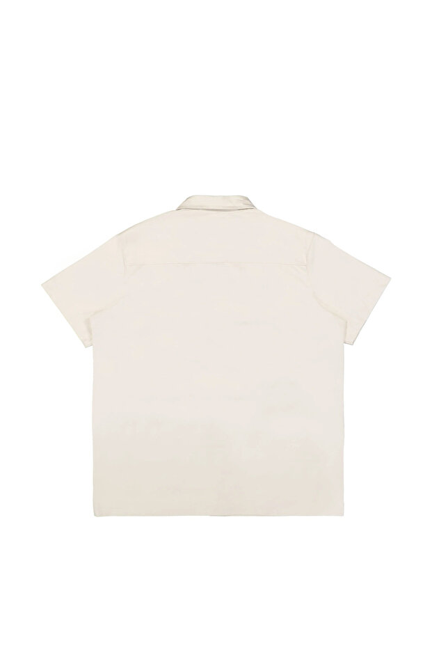 Woven Military Short Sleeve Button Down ... - 1