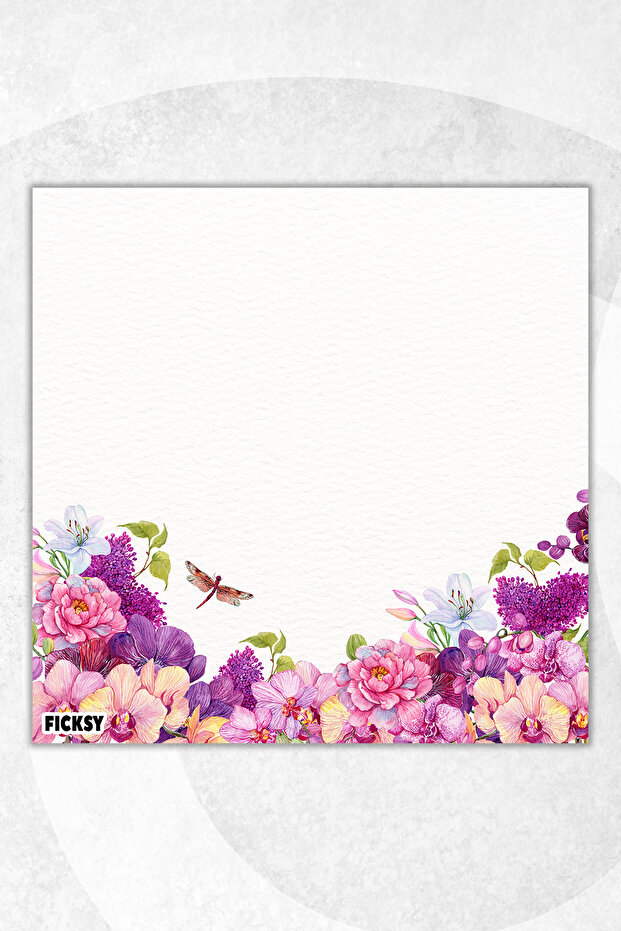 Flower Memo Pad - 9*9 cm Size - 50 Sheets - Notepad - Memopad - Note Paper - to Do List - Notebook - 1