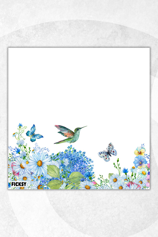 Flower Memo Pad - 9*9 cm Size - 50 Sheets - Notepad - Memopad - Note Paper - to Do List - Notebook - 1