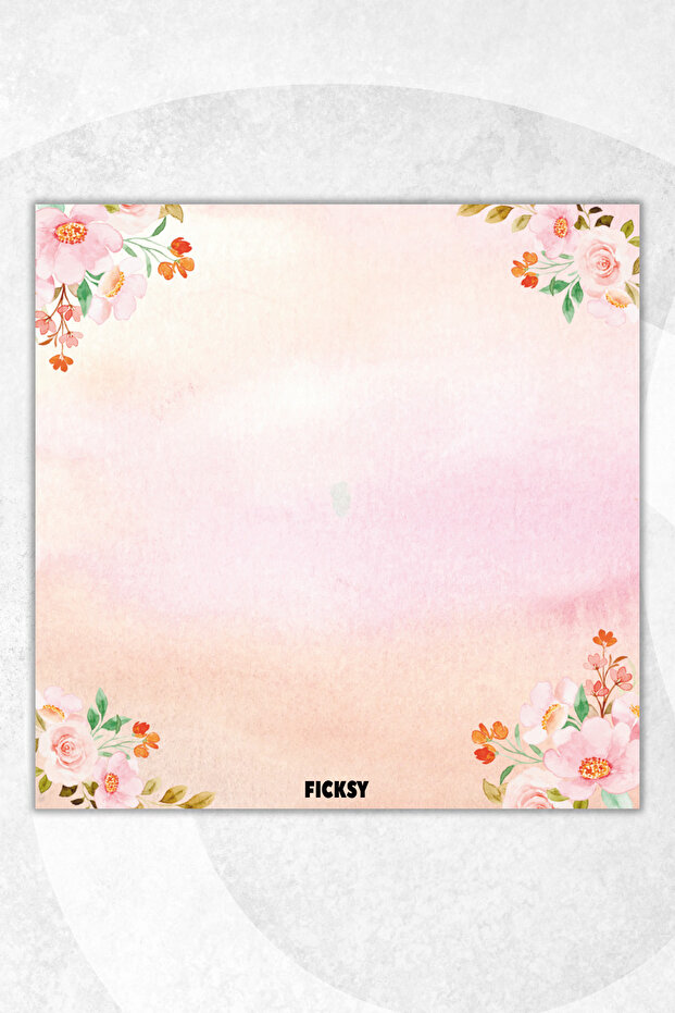 Flower Memo Pad - 9*9 cm Size - 50 Sheets - Notepad - Memopad - Note Paper - to Do List - Notebook - 1