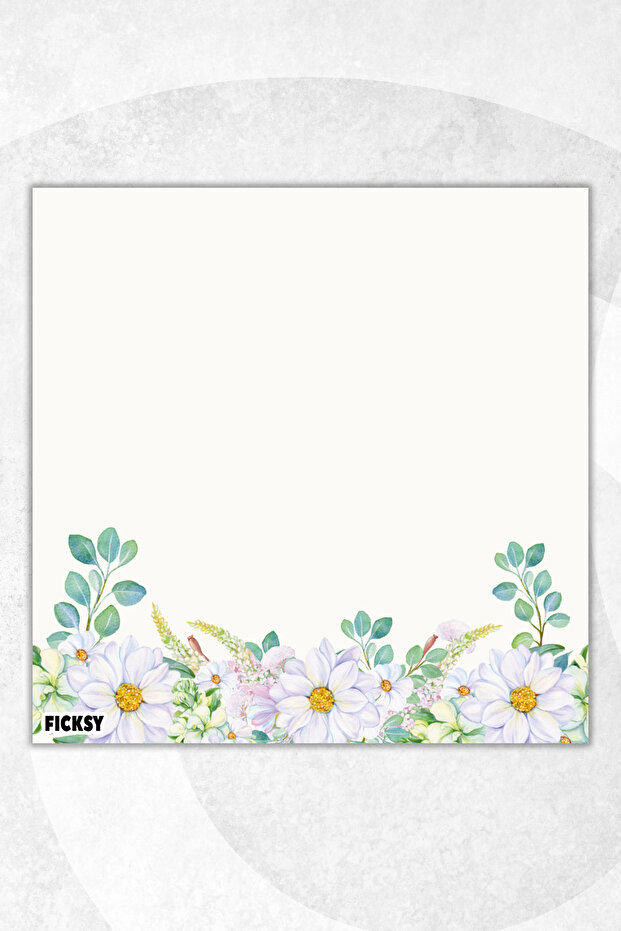 Flower Memo Pad - 9*9 cm Size - 50 Sheets - Notepad - Memopad - Note Paper - to Do List - Notebook - 1