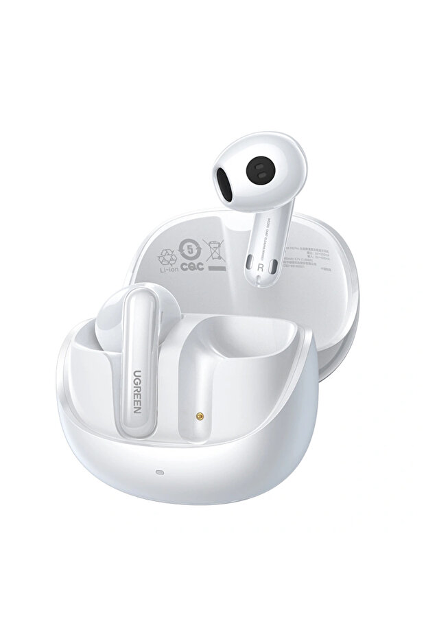 سماعات أذن HiTune H6 Pro الهجينة مع خاصية إلغاء الضوضاء النشطة - بيضاء