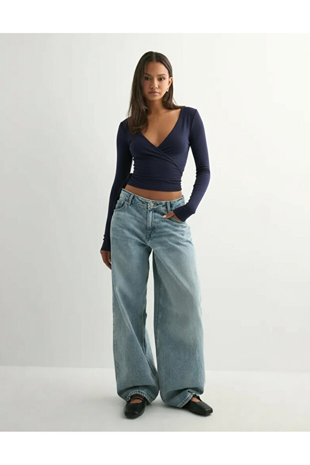 Bağlamalı Kruveze bluz PAMUK KUMAŞ - 3