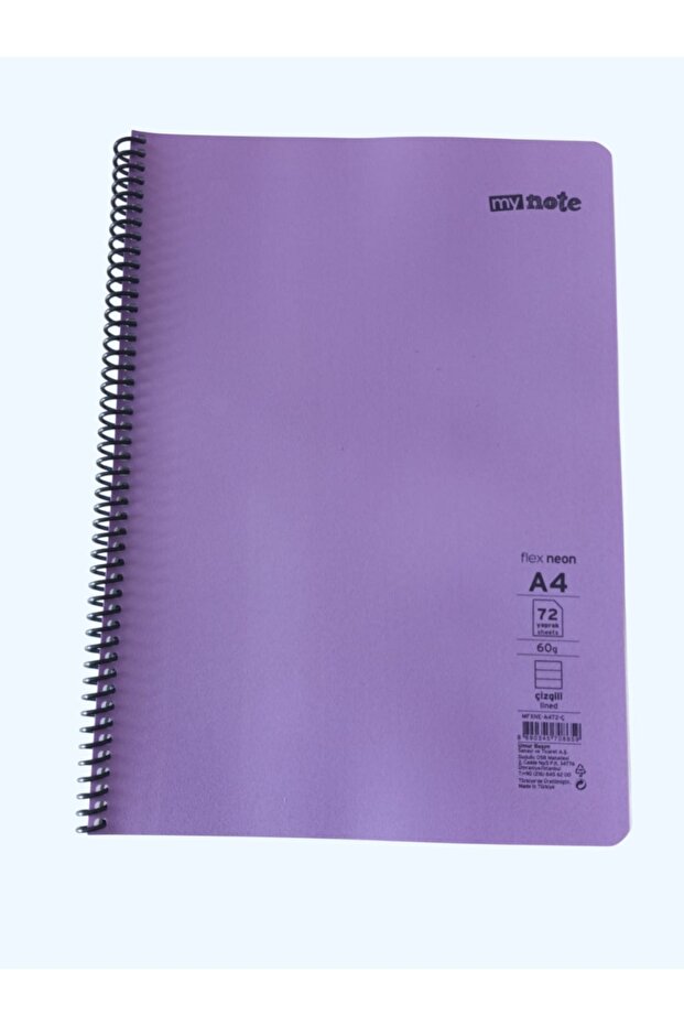 My Note Large Size A4 72 Sheets Lined Spiral Notebook – Ideal for Lectures and Notes