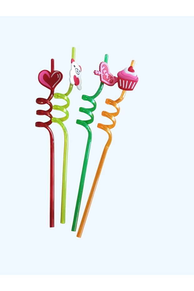 Set of 4 Figured Straws – for Colorful and Fun Presentations