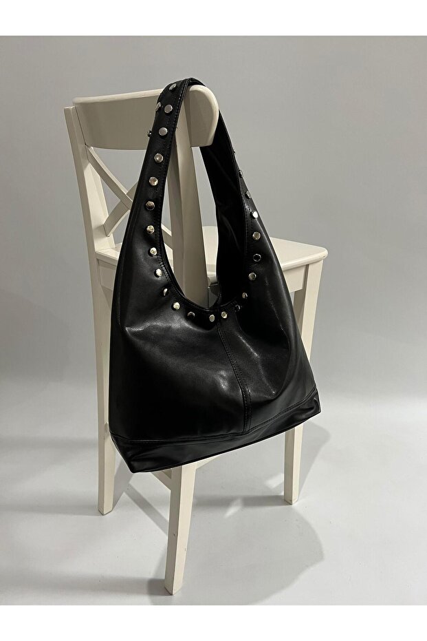 Zımba Model Hand and Women's Shoulder Bag Black