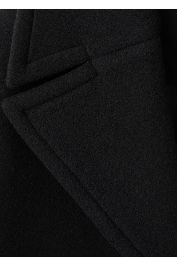 Oversize yün kısa palto - 8