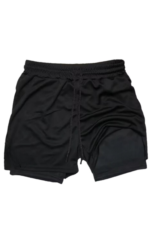 CAZZ SPORTS CEPSİZ 2'Sİ 1 ARADA FUTBOLCU-GYM-FİTNESS-ANTRENMAN-KOŞU KISA TAYTLI ŞORT- TAYTLI ŞORT BİRLEŞİK
