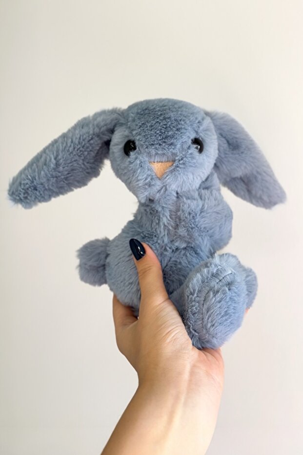 Hugging Rabbit Ultra Soft Plush (Curtain Accessory) - Indigo Blue - 3