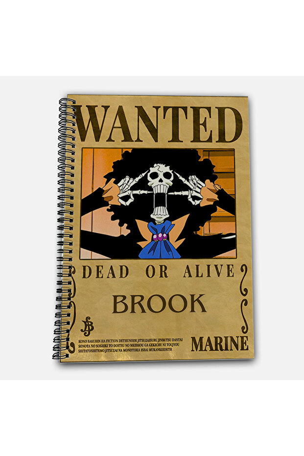 One Piece Brook Checkered A4 School Notebook 72 Sheets Model 1 - Straw Hat Series - 2