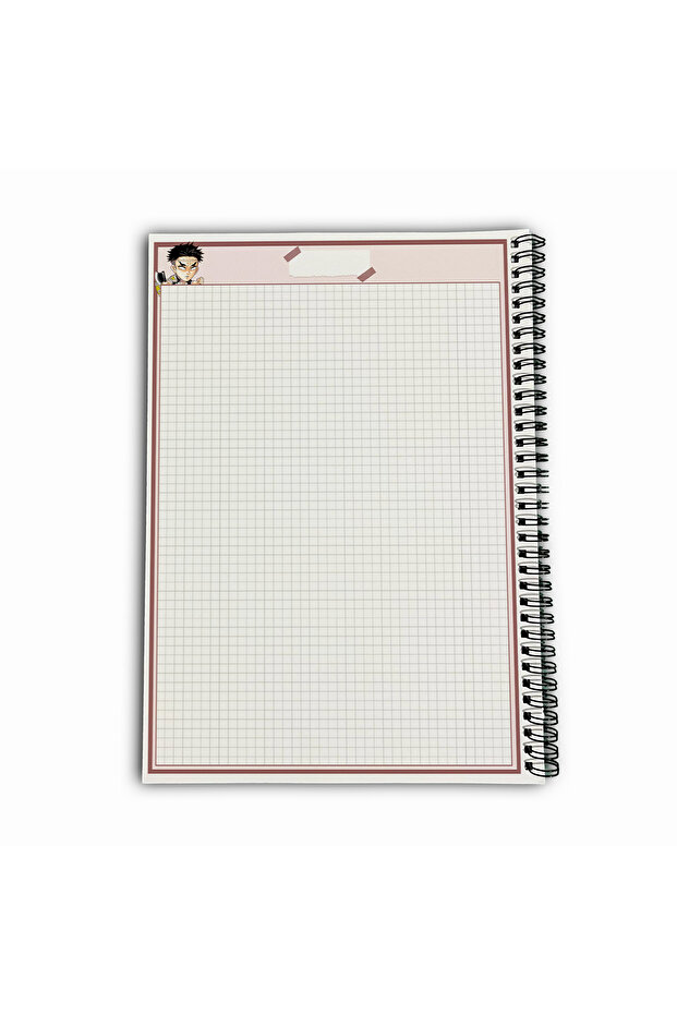 Demon Slayer Gyomei Checkered A4 School Notebook 72 Sheets Model 2 - 6