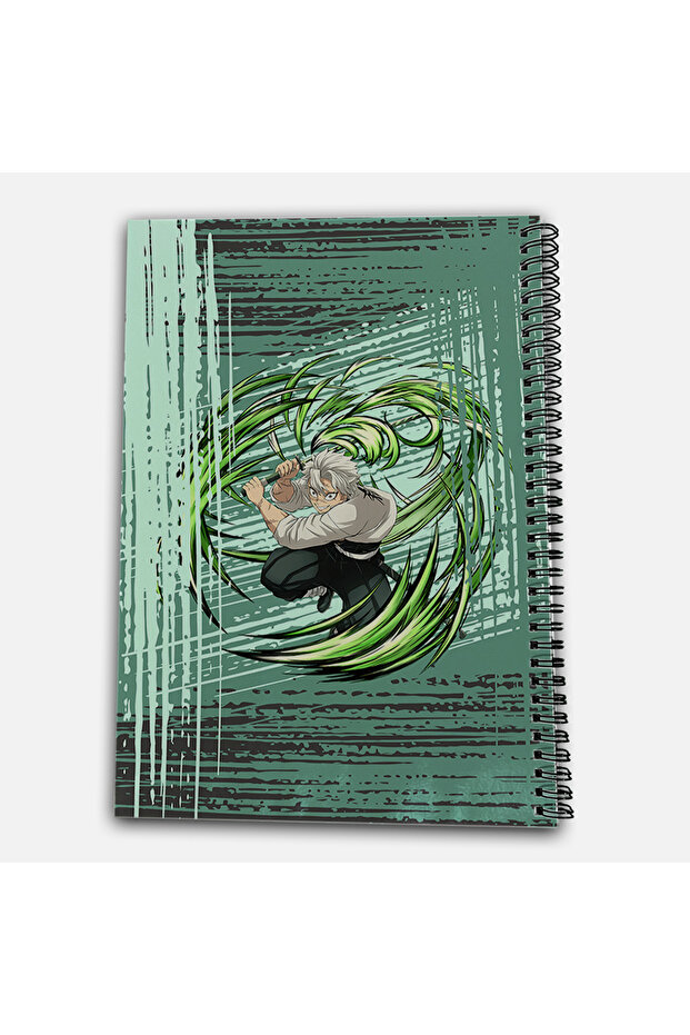 Demon Slayer Sanemi Striped A4 School Notebook 72 Sheets Model 2 - 3