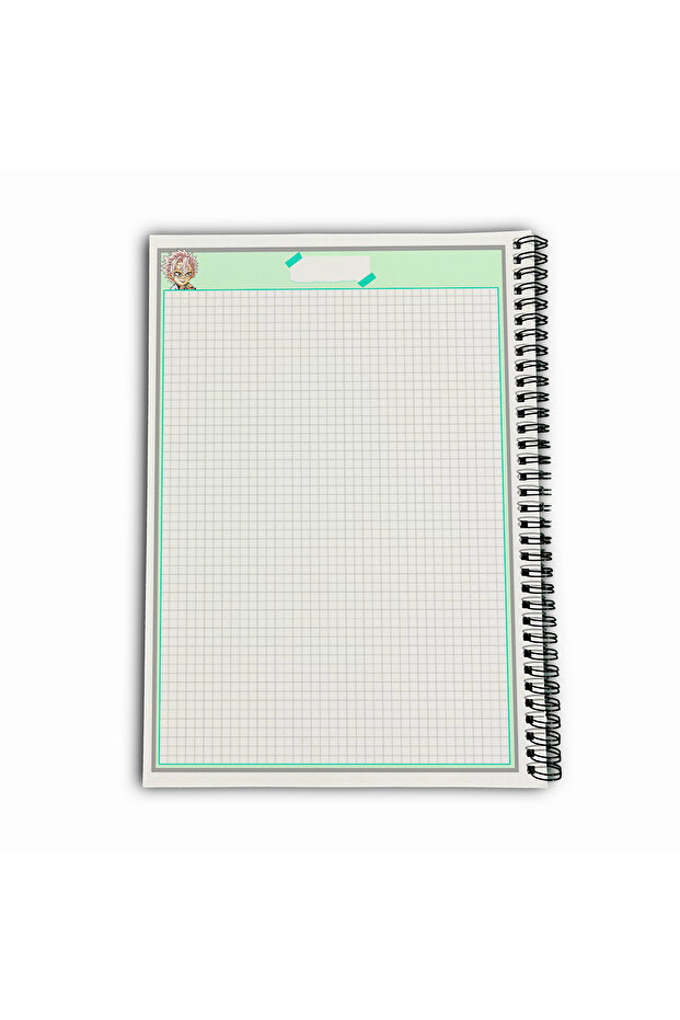 Demon Slayer Sanemi Checkered A4 School Notebook 72 Sheets Model 1 - 6