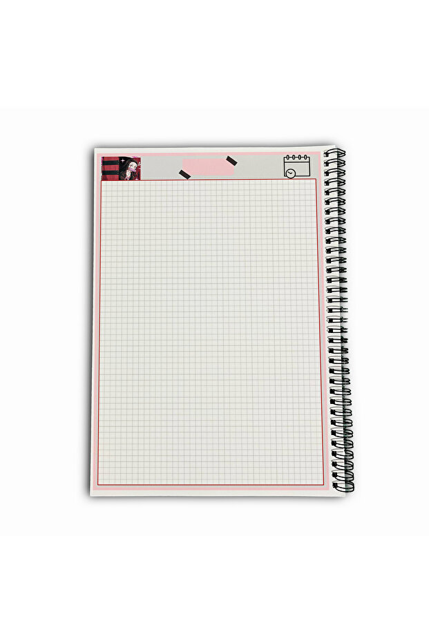 Demon Slayer Nezuko Checkered A4 School Notebook 72 Sheets Model 3 - 6