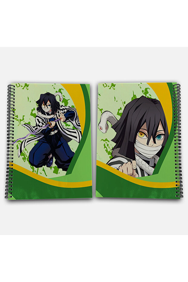 Demon Slayer Obanai Checkered A4 School Notebook 72 Sheets Model 3 - 1