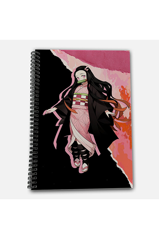 Demon Slayer Nezuko Unlined A4 School Notebook 72 Sheets Model 1 - 2