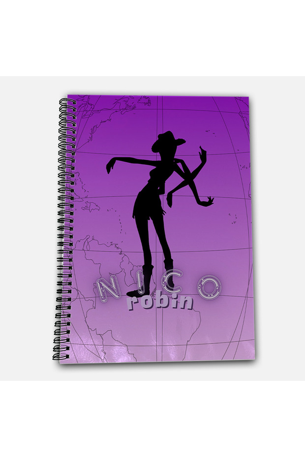 One Piece Robin Checkered A4 School Notebook 72 Sheets Model 2 - Straw Hat Series - 2
