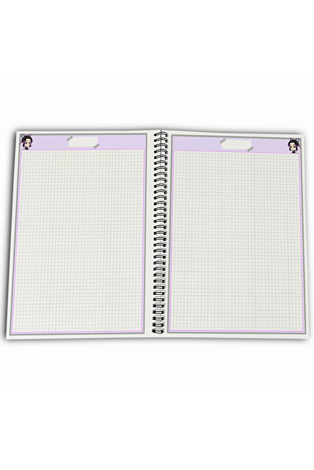 Demon Slayer Shinobu Checkered A4 School Notebook 72 Sheets Model 2 - 4