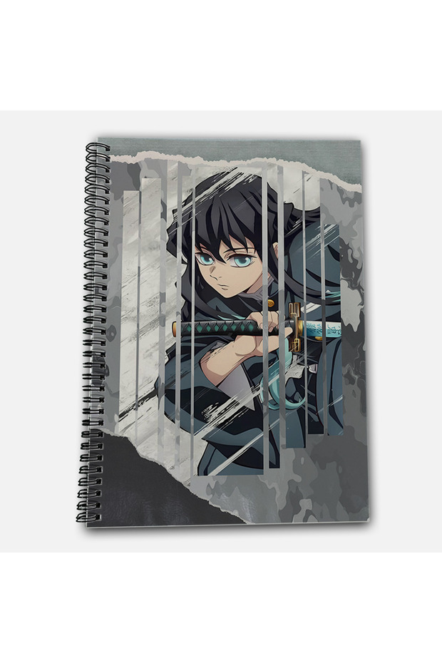 Demon Slayer Muichiro Unlined A4 School Notebook 72 Sheets Model 1 - 2