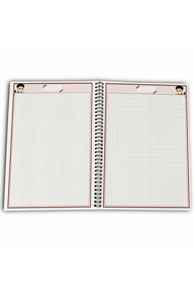Demon Slayer Gyomei Checkered A4 School Notebook 72 Sheets Model 2 - 4