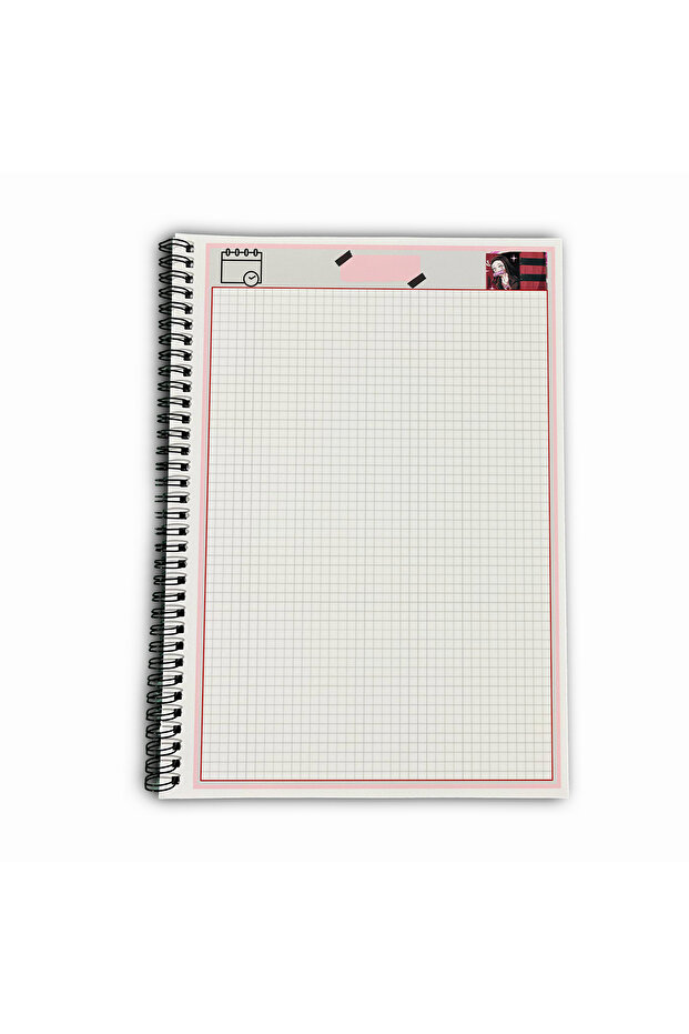 Demon Slayer Nezuko Checkered A4 School Notebook 72 Sheets Model 3 - 5