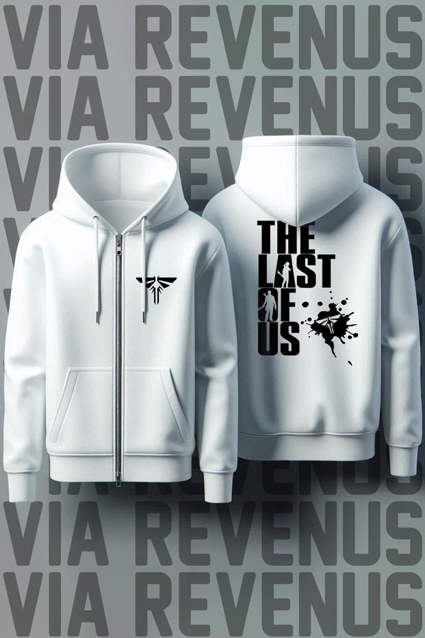 The Last of Us Front and Back Printed Unisex Zippered Hooded Sweatshirt Cardigan