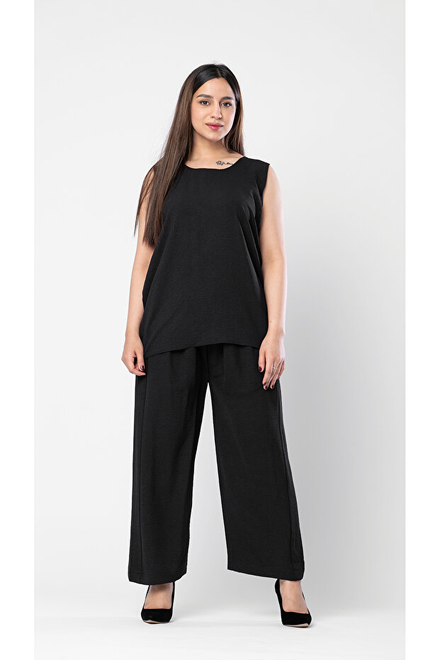 طقم تحت العباية أسود - 2