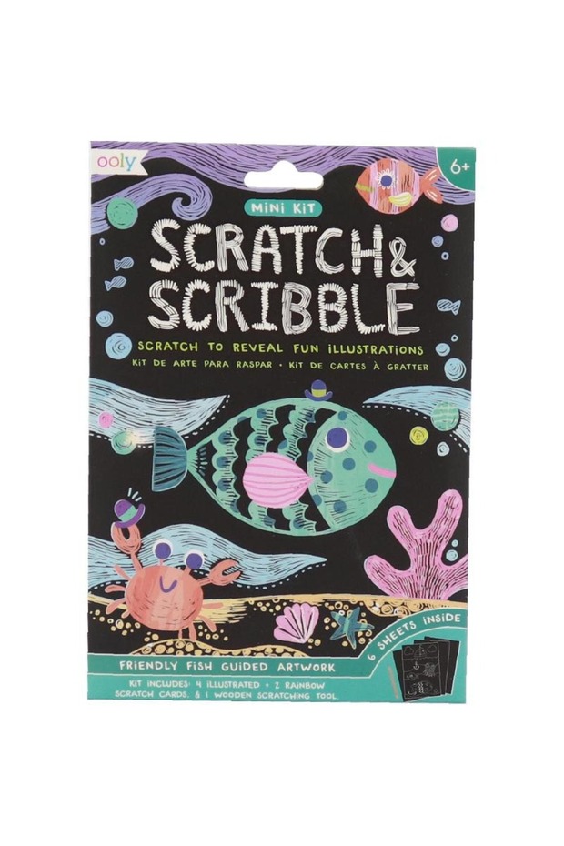 Scratch & Scribble Friendly Fish Guided Artwork - 1