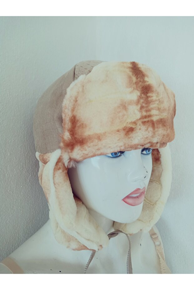 Special Design Genuine Wolf Fur Bork Kalpak Hat, Natural Mink Hat, Usanka Russian Kalpak