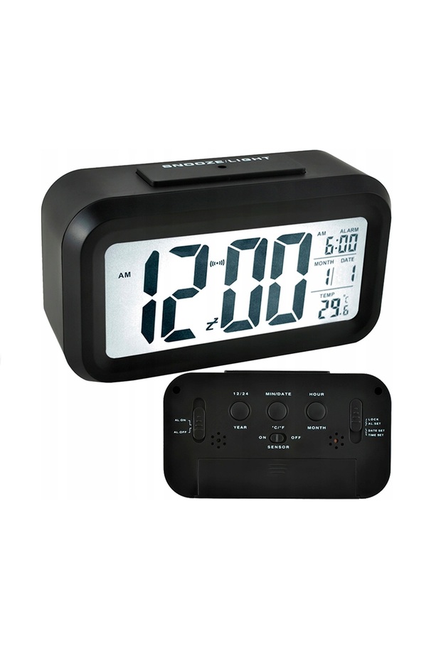 "Likesmart Wake Up Clock" LED digital alarm clock, light sensor, simple shape, large display - 7