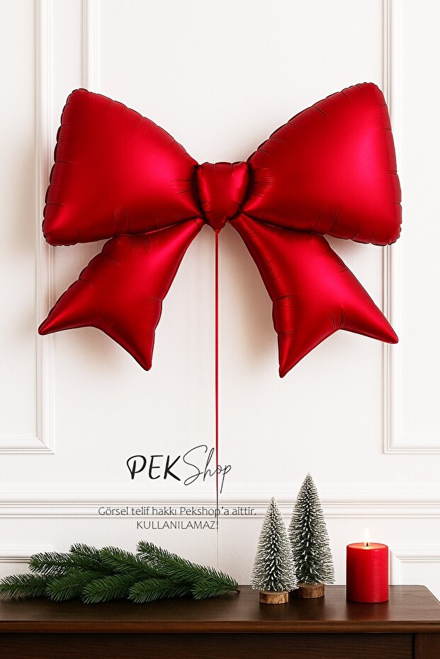 Red Big Bow Foil Balloon Christmas Bow Balloon