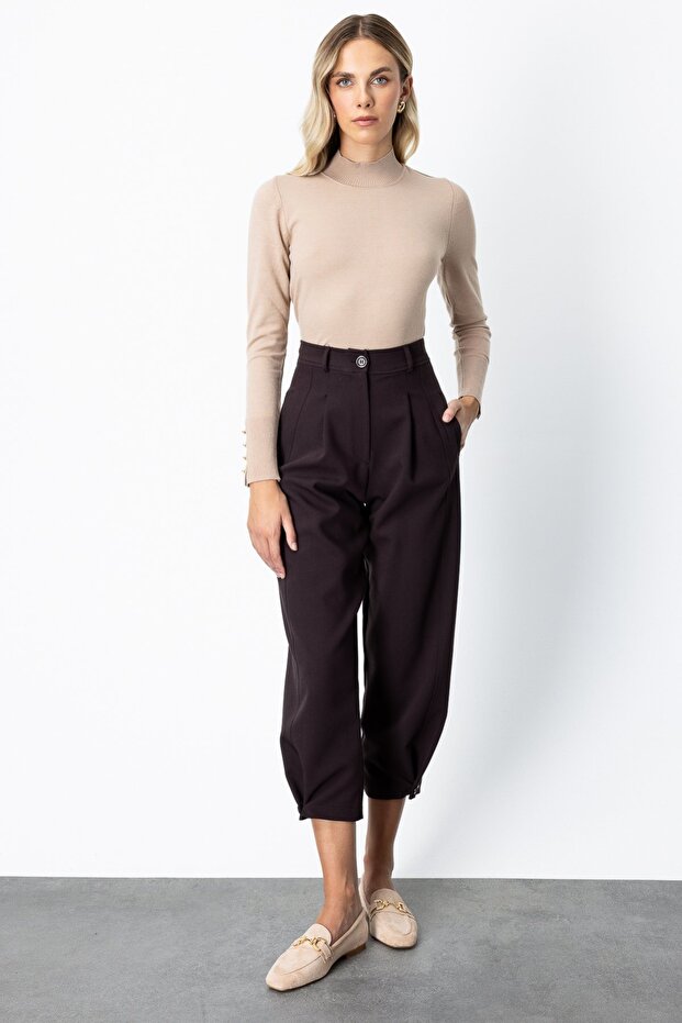 بنطلون بجيوب فليتو وأزرار على الأرجل - 2