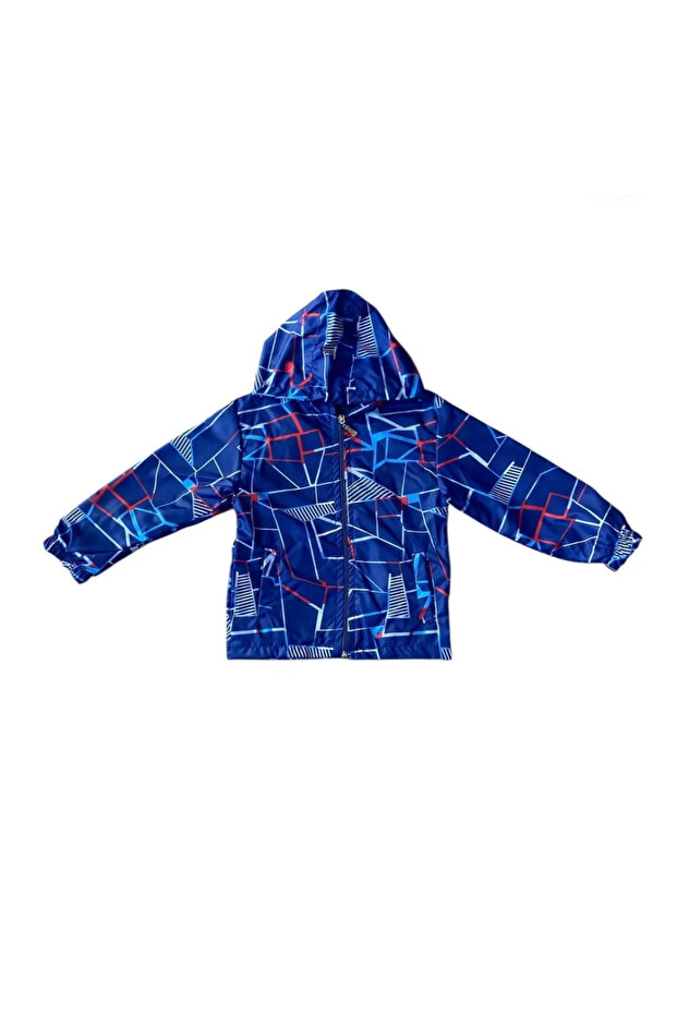 Geometric Patterned Raincoat