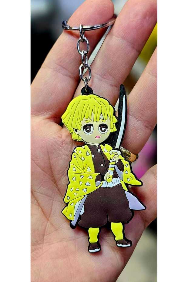 سلسلة مفاتيح من السيليكون الناعم على الوجهين من ديمون سلاير زينوتسو