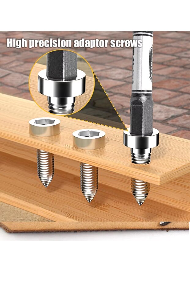 Alyan anahtar Set Hex Bits uç takımı Manyetik uzatma Adaptörlü 12 Parçalı Set - 4