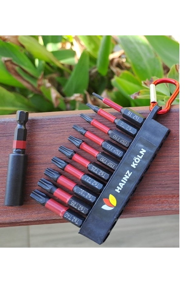 Yıldız Alyan Anahtar Seti Hex Bits uç takımı Manyetik uzatma Adaptörlü 12 Parçalı Torklu Set - 4