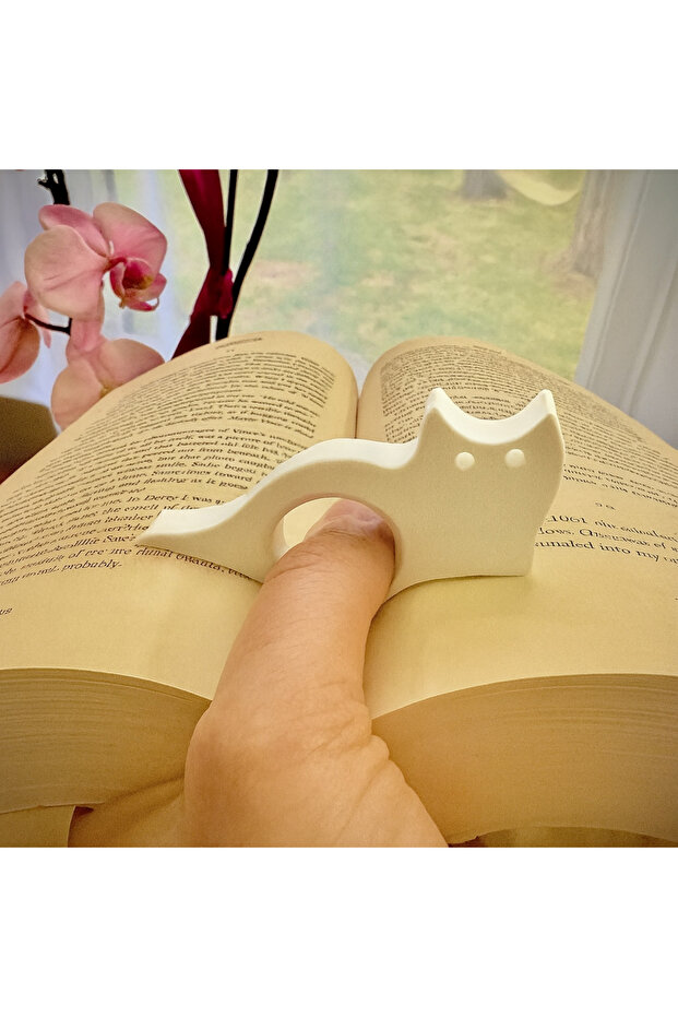 حامل صفحات الكتب على شكل قطة، جهاز للقراءة