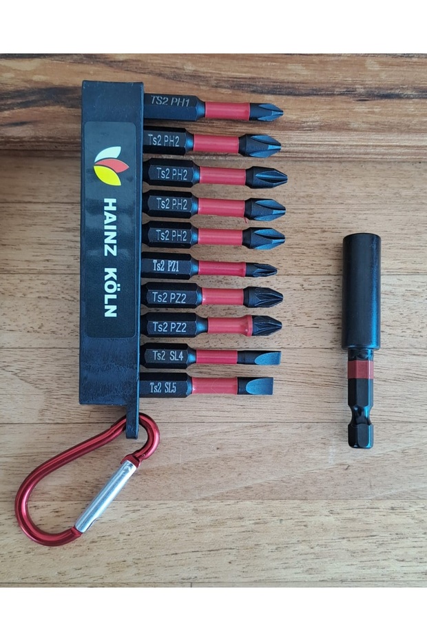 Yıldız Düz Vidalama Uç Seti Hex Bits uç takımı Manyetik uzatma Adaptörlü 12 Parçalı Set - 2