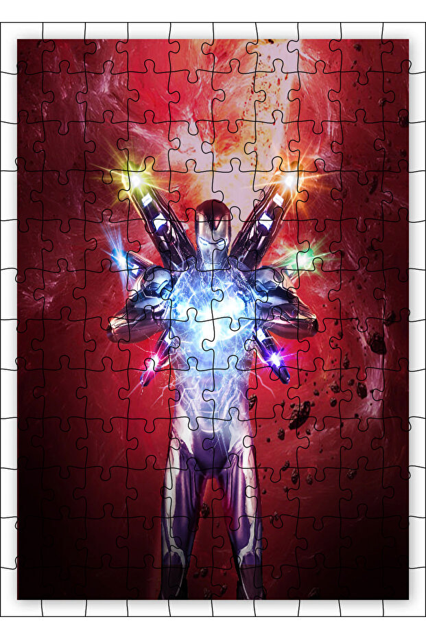 Cakasepetim Avengers Endgame Iron Man Maximum Power 120 Piece Puzzle Jigsaw Puzzle Mdf (Wood)