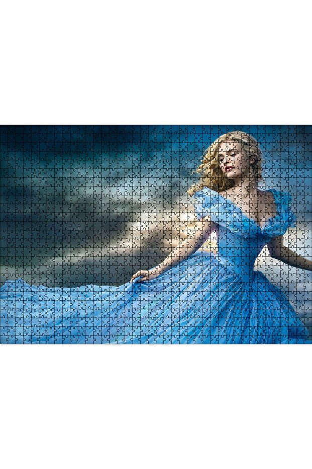 1000 Piece Puzzle Jigsaw Puzzle with Cinderella in a Dress and Clouds Image Mdf (Wood)