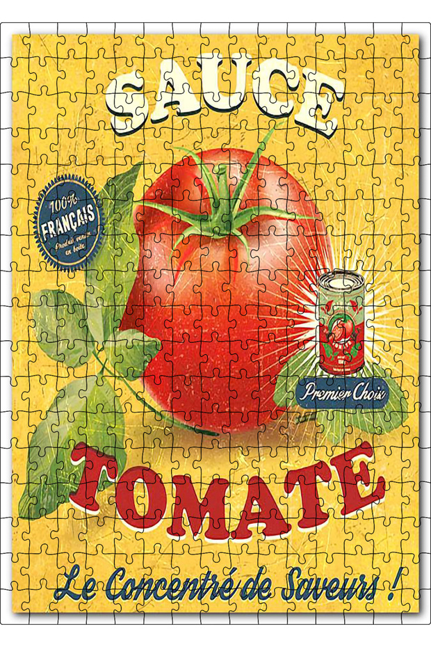 Cakasepetim Tomato and Tomato Sauce Banner Image 255 Piece Puzzle Jigsaw Mdf (Wood)