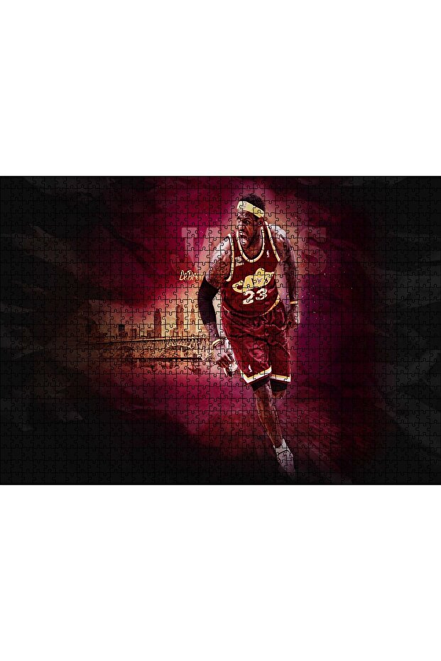 Cakasepetim Lebron James Cleveland Number 23 Jersey 1000 Piece Puzzle Jigsaw Mdf (Wood)