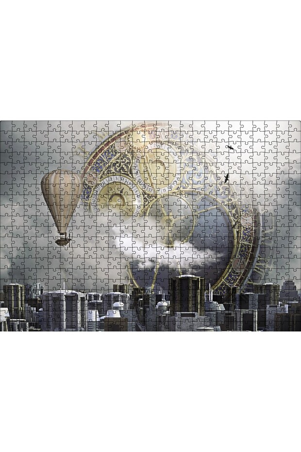 Cakasepetim City Clock Balloon Fantastic 500 Piece Puzzle Jigsaw Mdf (Wood)