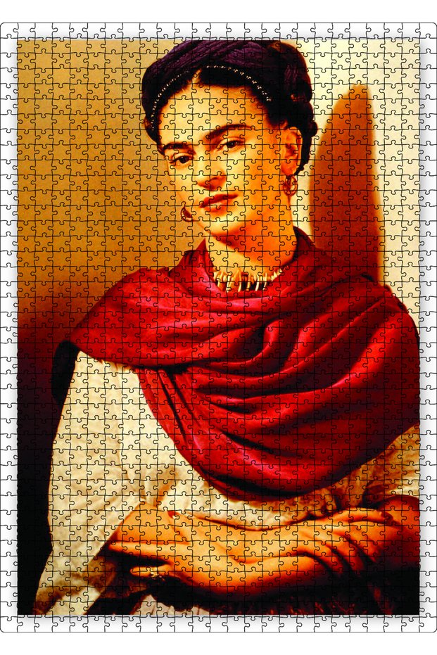 Cakasepetim Frida Kahlo Leaning Against the Wall 1000 Piece Puzzle Jigsaw Mdf (Wood)