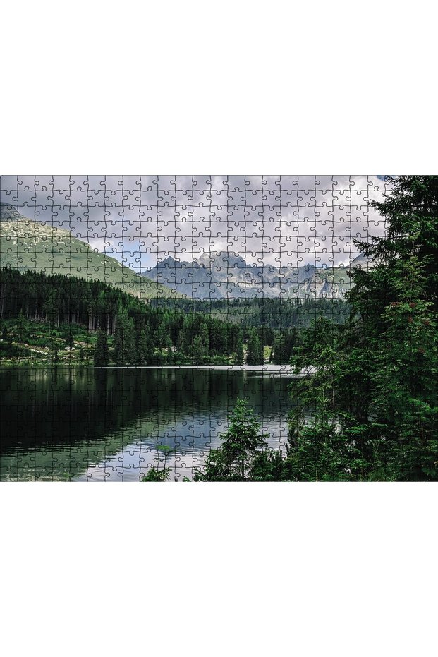 Cakasepetim Lake Forest Mountain 500 Piece Puzzle Jigsaw Mdf (Wood)